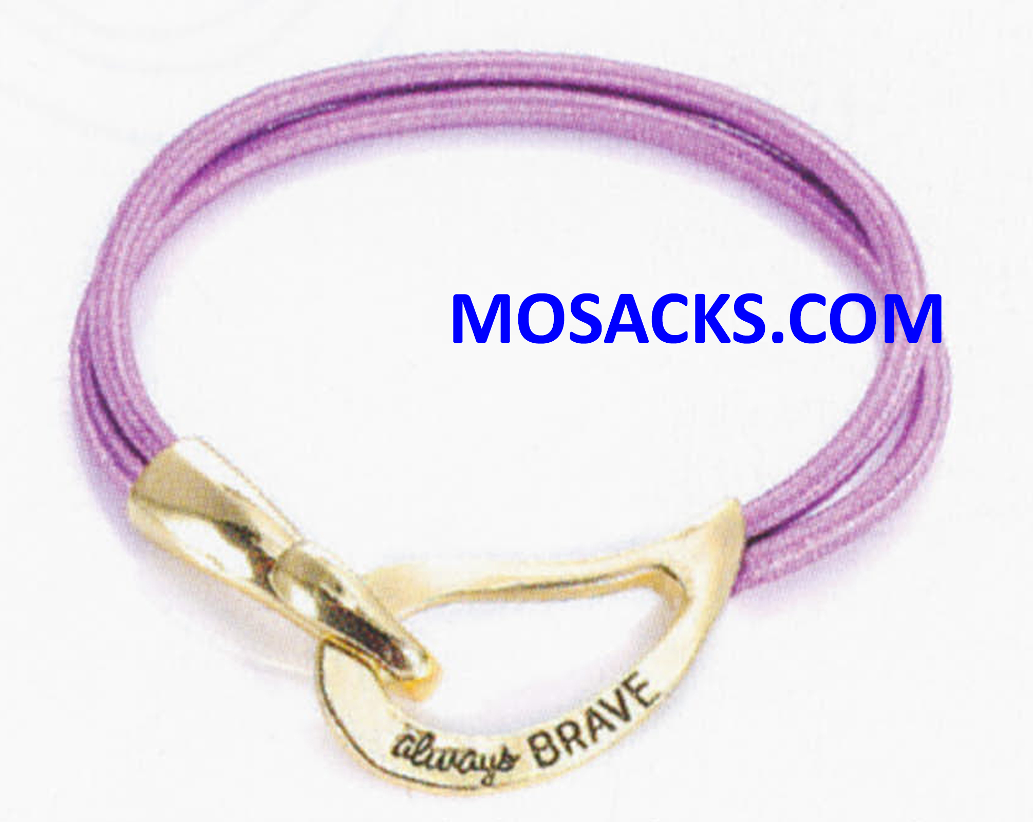 Alexa's Angels Always Brave Cancer Awareness Bracelet Gold Light Purple 452-222249