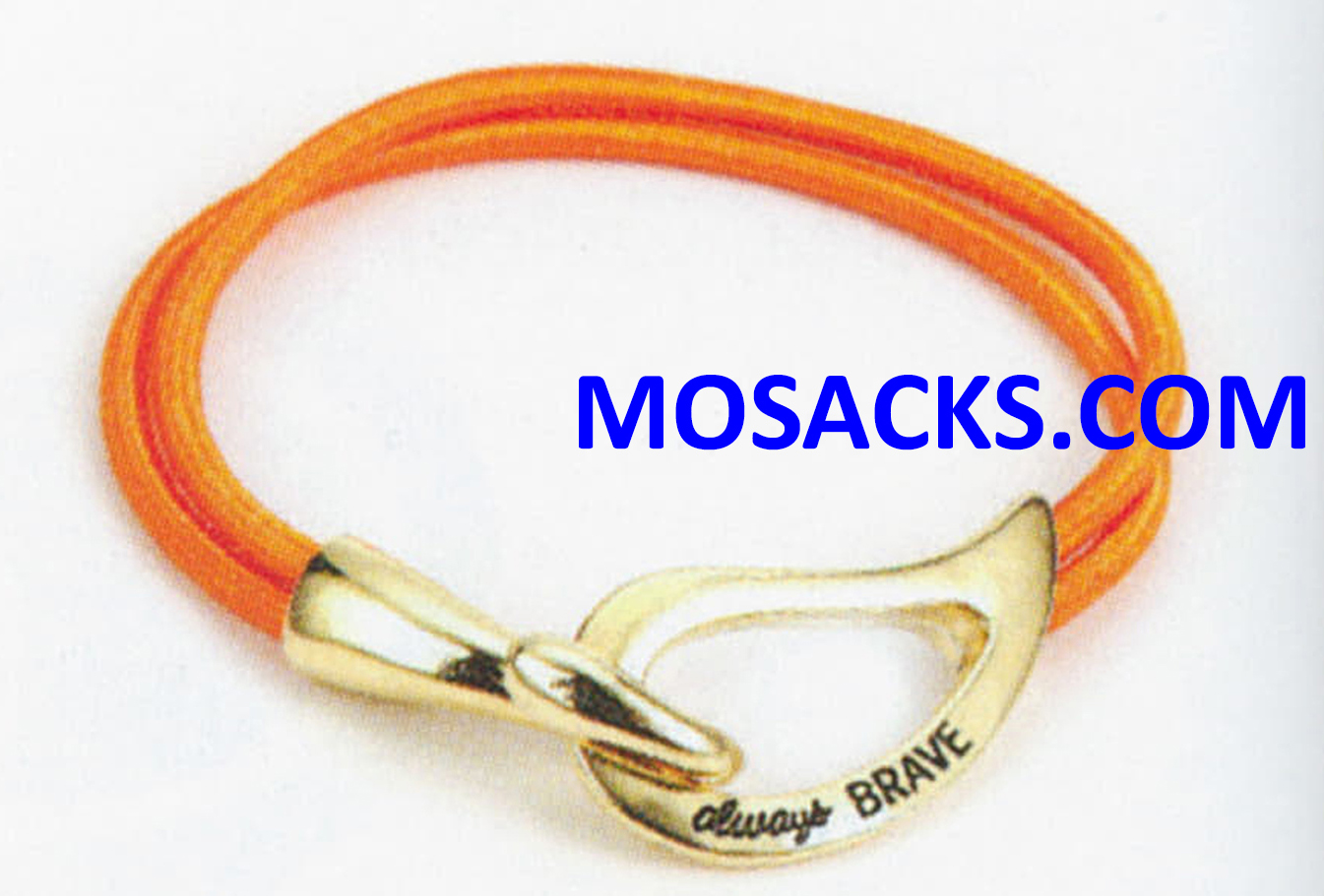 Alexa's Angels Always Brave Cancer Awareness Bracelet Gold Orange 452-220837
