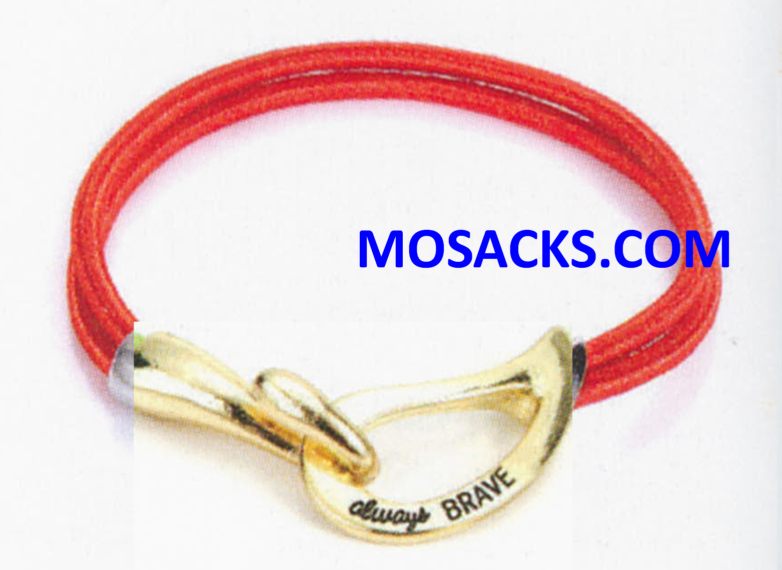 Alexa's Angels Always Brave Heart Cancer Awareness Bracelet Gold Red 452-222233