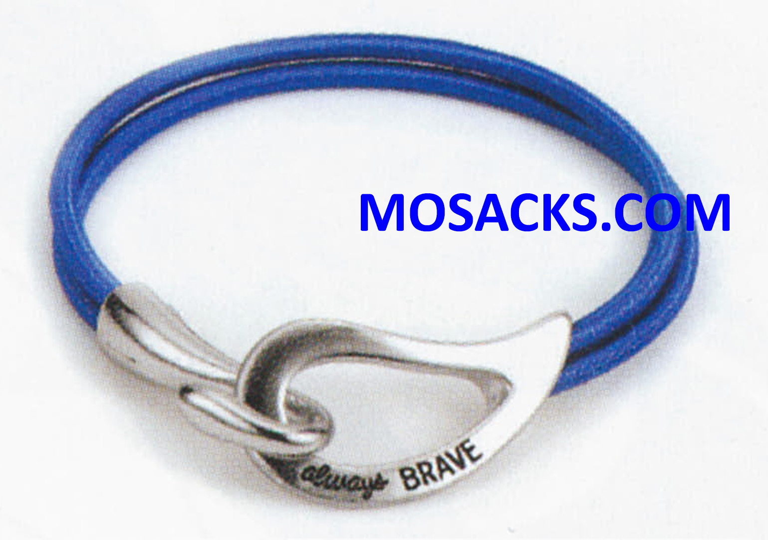 Alexa's Angels Always Brave Cancer Awareness Bracelet  Rhodium Dark Blue 452-220844