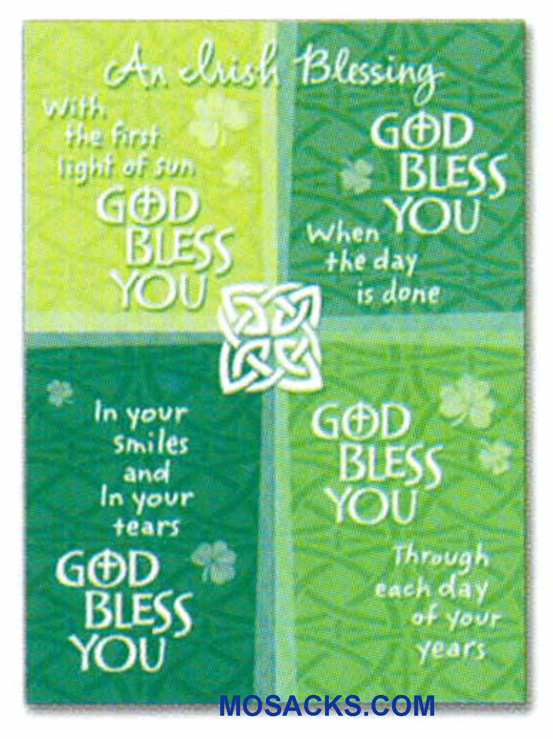An Irish Blessing Note Card With The First Light Of Sun God Bless You-WCA5100