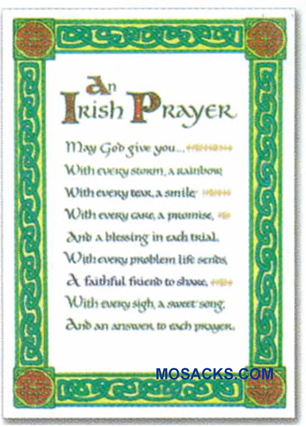 An Irish Prayer Note Card -WCB1452