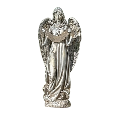 Joseph's Studio 16.75" Angel w/Flower Garland Statue