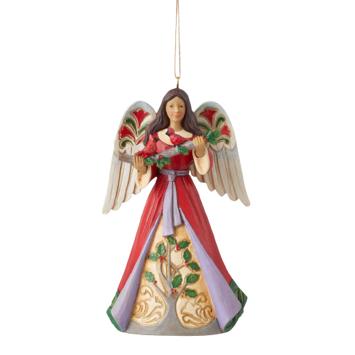 Angel with Holly Ornament (Heartwood Creek by Jim Shore)
