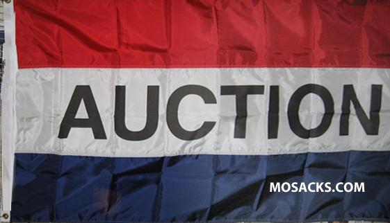AUCTION 3' x 5' Nylon Message Flag, #120001