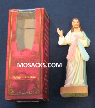 Auto Statue Divine Mercy Plastic 12-1749-123 Divine Mercy Auto Statue has a magnetic adhesive base.
