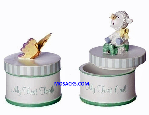 Baby Blessings Keepsake Box Set 20-14887 My First Tooth and My First Curl