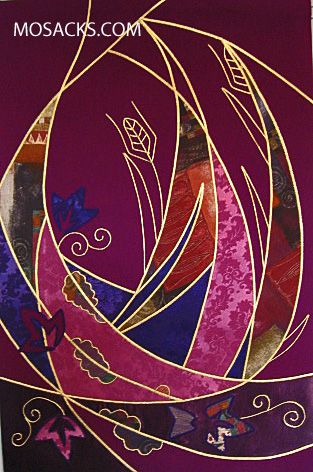Purple Eucharistic Appliqued Design, 24 x 36 Inches