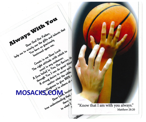 Sports Basketball Laminated Holy Card 477-BASEKTBALL