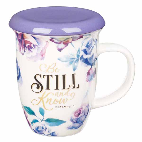 "Be Still and Know" Floral Travel Mug -1220000133150