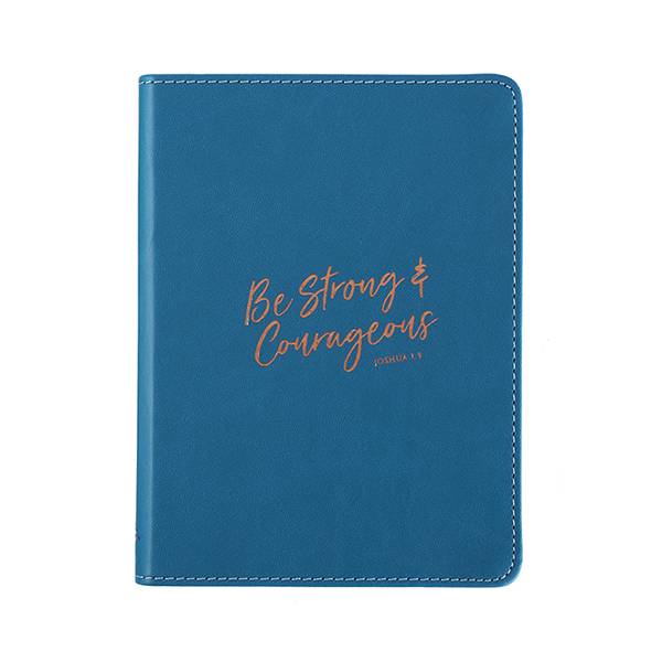 "Be Strong and Courageous" LuxLeather Journal - 9781432127695