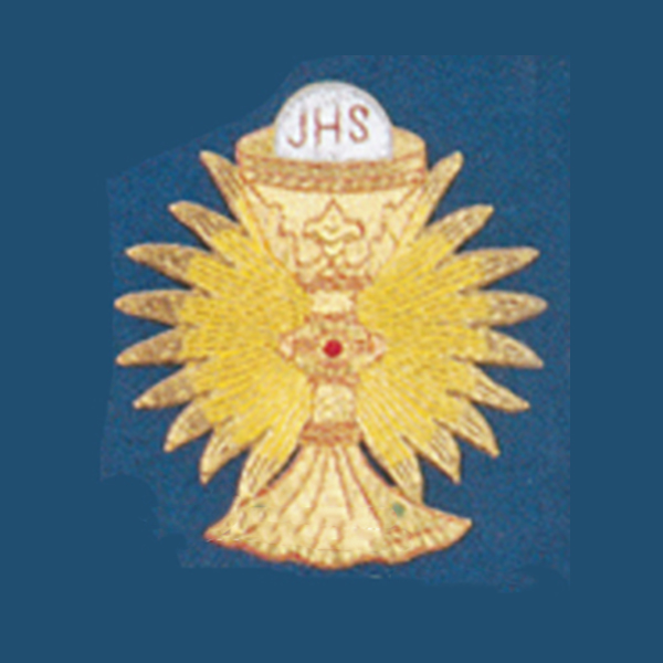 Hand Embroidered Gold Metallic Beau Veste Applique Chalice 10-1730