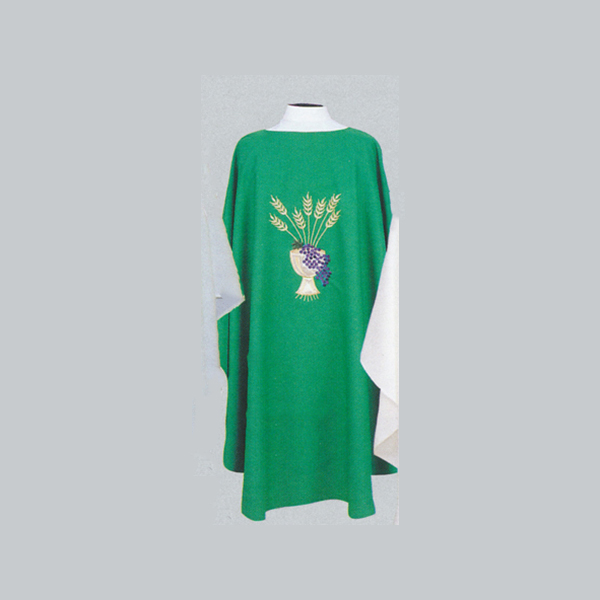 Beau Veste Chalice Grapes Wheat Chasuble design on front and back-873A