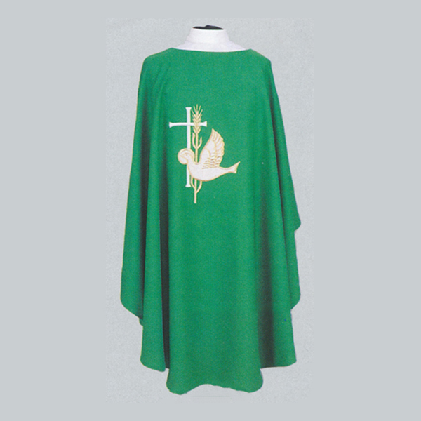 Beau Veste Dove Wheat Cross Chasuble design on front and back-851A