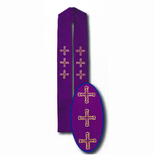 Beau Veste Gold Crosses Priest Overlay Stole 10-765