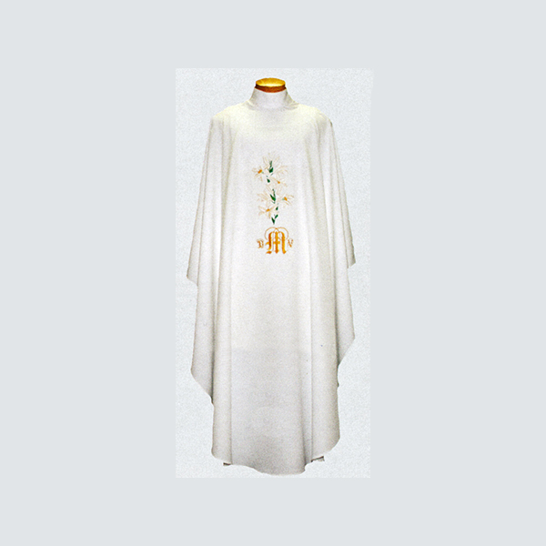 Beau Veste Lilies Mary Chasuble with front and back design-2030A