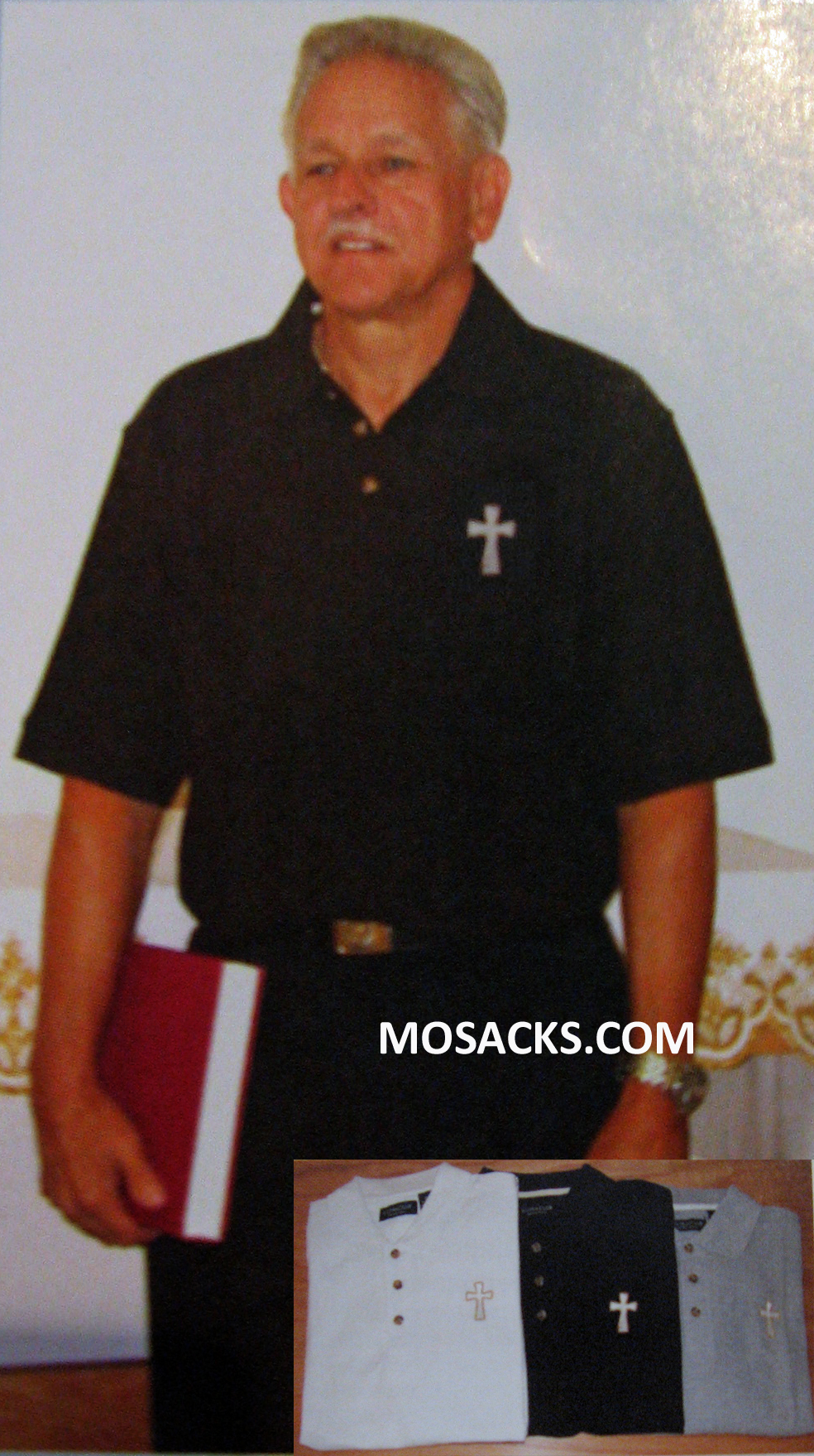Beau Veste Men's Clergy Polo Shirt Short Sleeve-S,M,L,XL