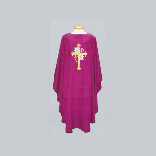 Beau Veste Resurrection Cross Chasuble design on front and back-2025A
