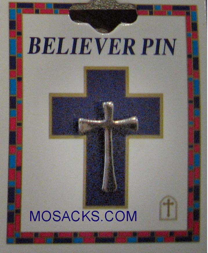 Cross Pin Silver Maltese Cross Believer Pin SJ8811