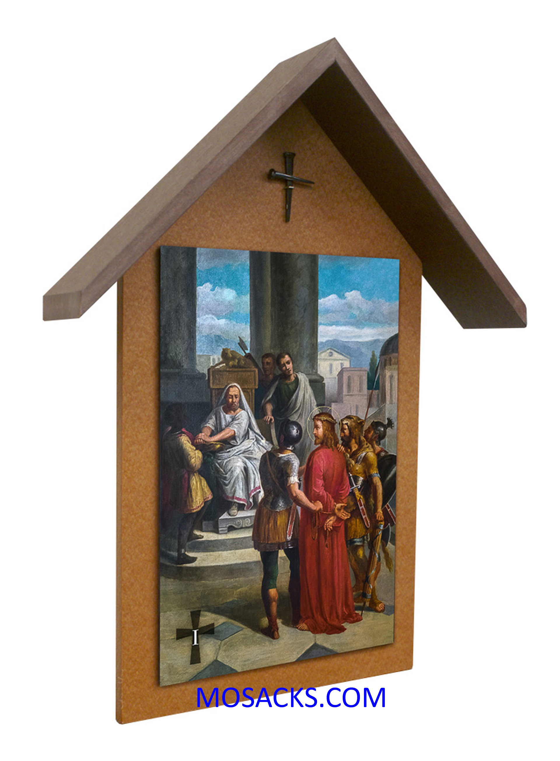 Bertucci Stations Of The Cross Poly Wood Outdoor Simple Shrine Set