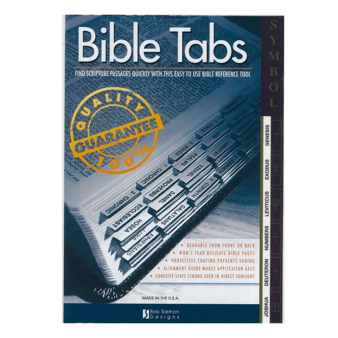 Bible Indexing Tabs Burgundy Gold Edged Symbol 510-374-0117