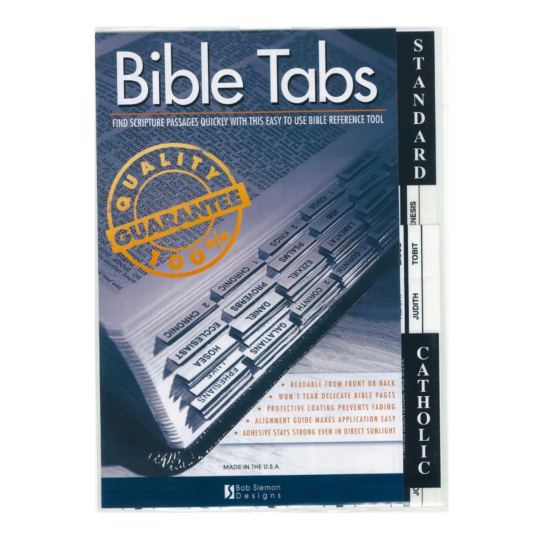 Bible Indexing Tabs Catholic Black Edged 510-374-0176
