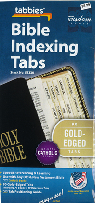 Bible Indexing Tabs Catholic Gold Edged 173-58330
