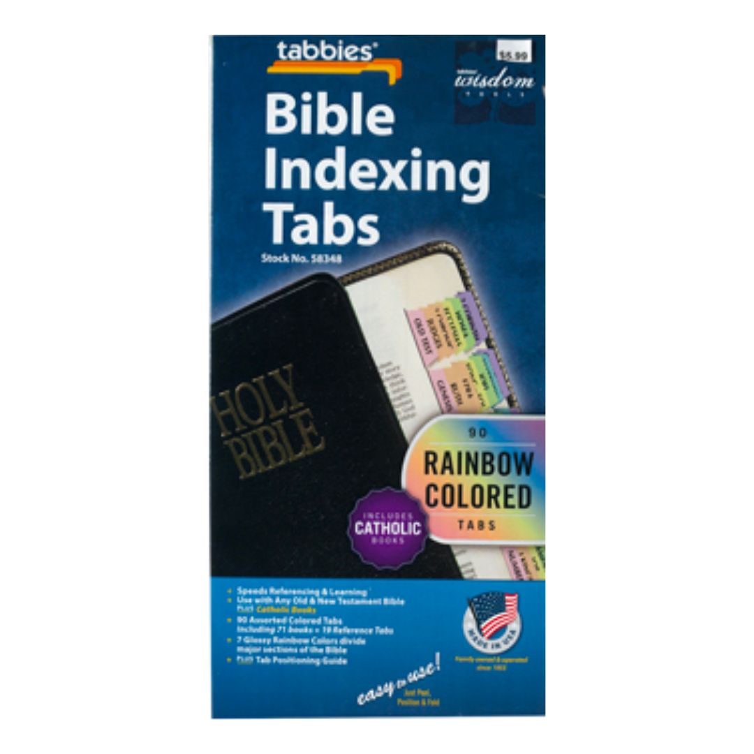 Bible Indexing Tabs Catholic Rainbow Colored 173-58348