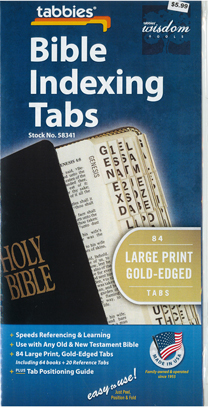 Bible Indexing Tabs Large Print Gold Edged 173-58341