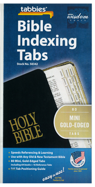 Bible Indexing Tabs Mini Gold Edged 173-58342