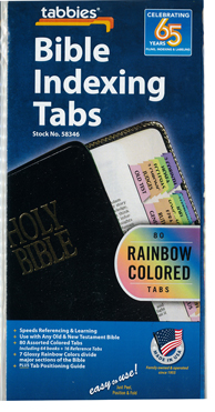 Bible Indexing Tabs Rainbow Colored 173-58346