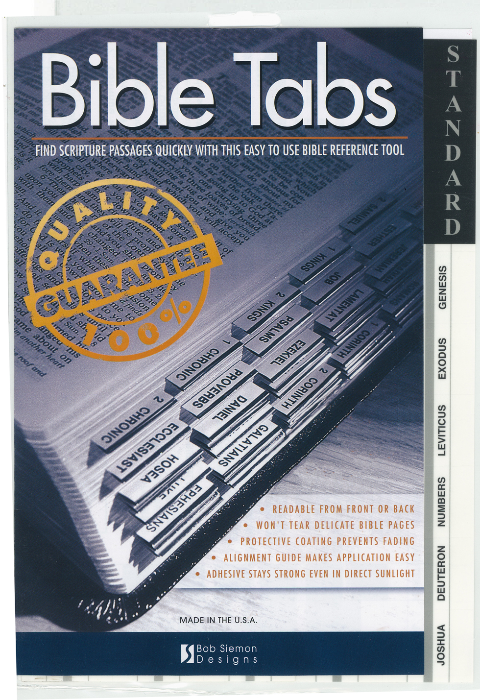 Bible Indexing Tabs Silver Edged 510-374-0079