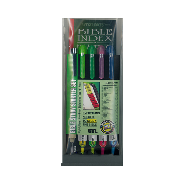 Bible Study Starter Set Tabs and Highlighters 35726
