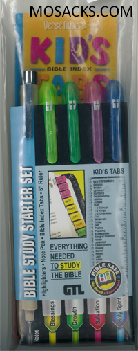 Bible Study Starter Set Tabs and Highlighters for Kids-35715
