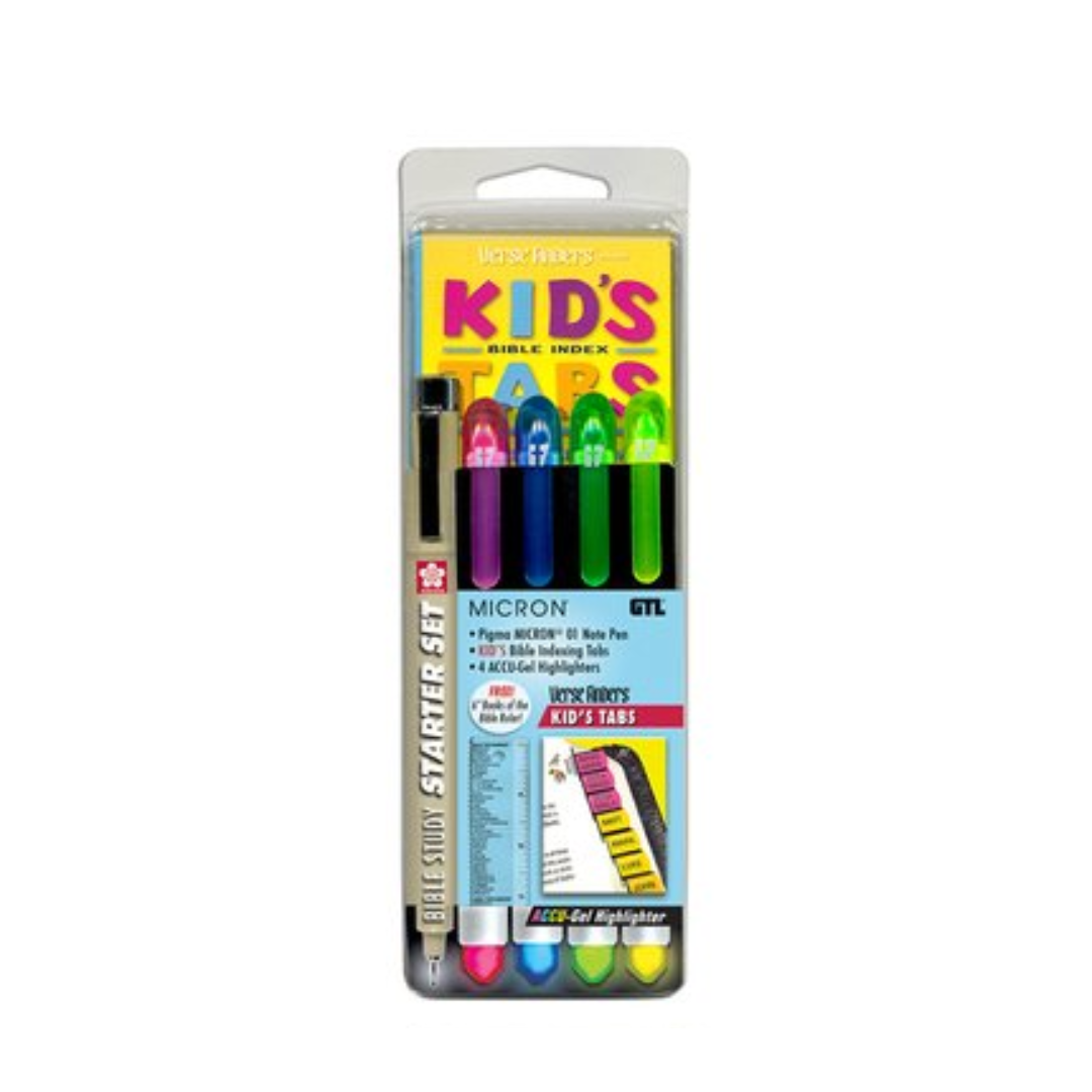 Bible Study Starter Set Tabs and Highlighters for Kids-35715
