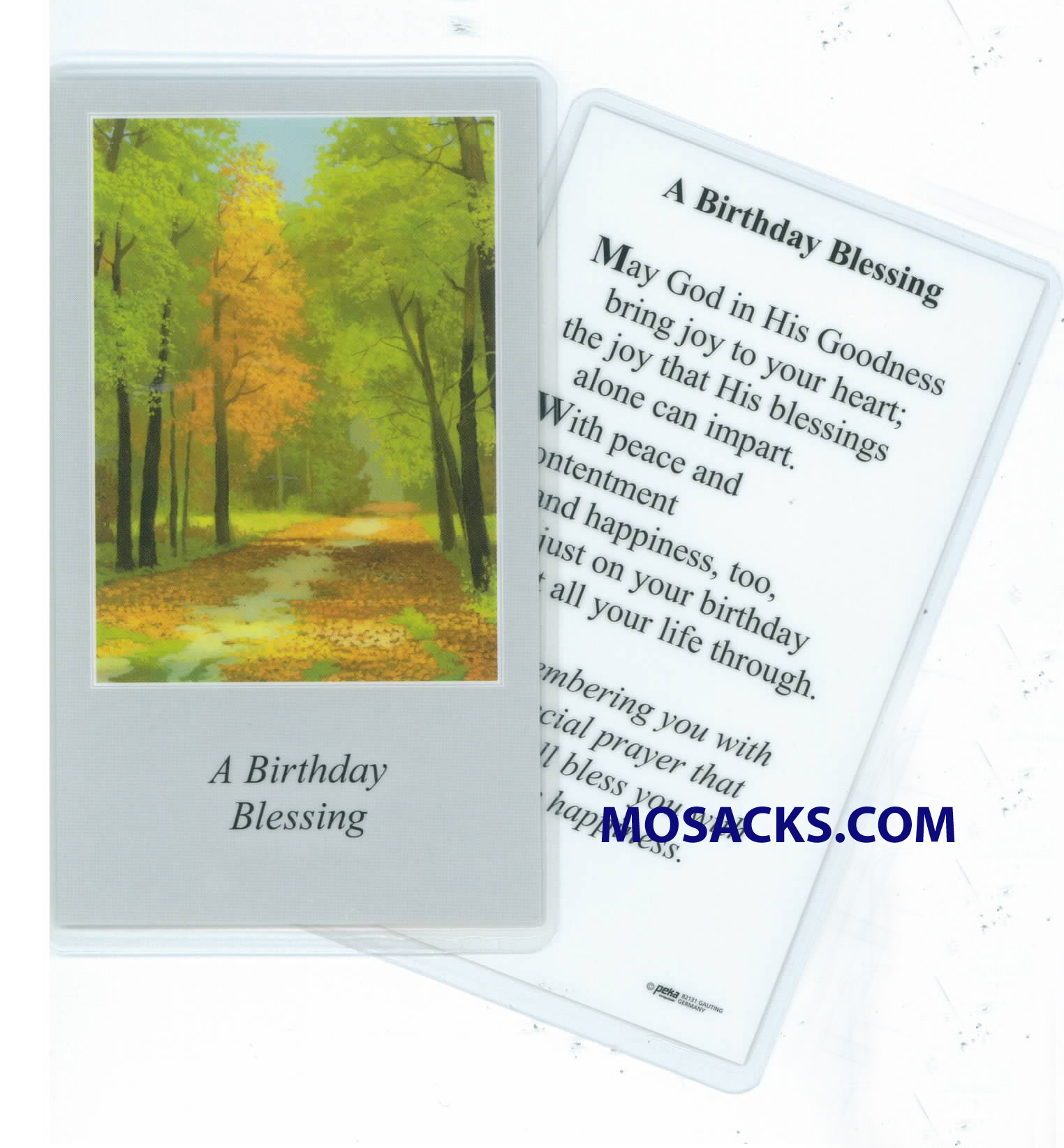 Birthday Blessings Laminated Holy Card 292-PV394