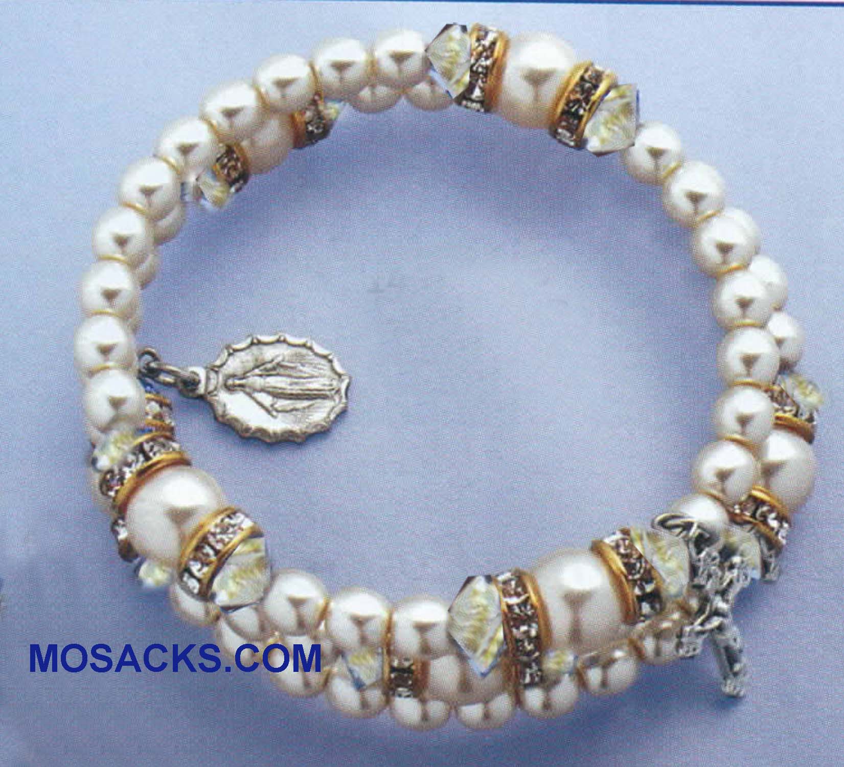 Birthstone Rosary Spiral Bracelet Crystal