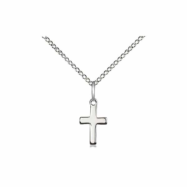 Infant Cross Necklace 1/2"