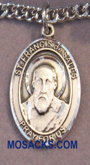 St. Francis de Sales Sterling Silver Medal 3/4" 8035SS/20S