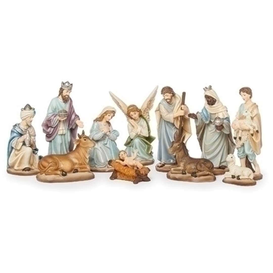 Blue Nativity 11 pc. Set  6"