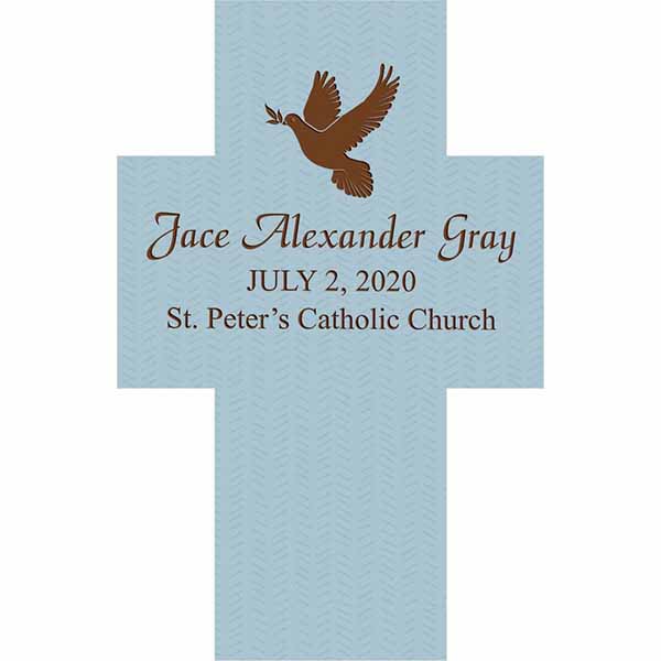 Personalized Blue Cross squared with large personalization area ZCRO0204