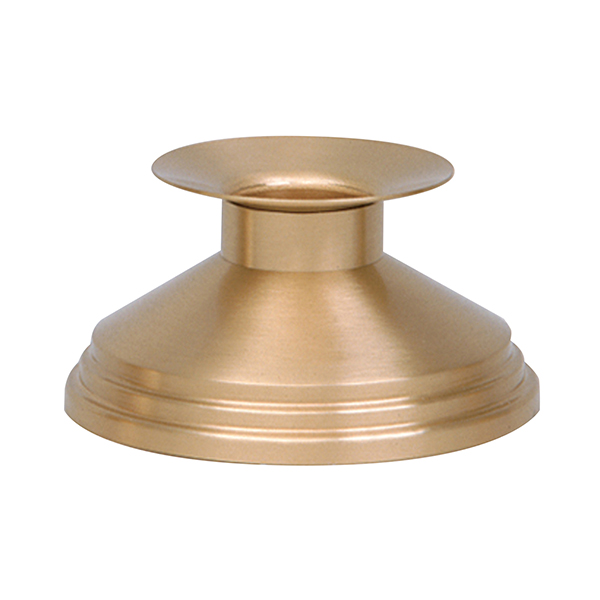 K Brand Bronze Altar Candlestick: 2.5" High 5" Base 1.5" Socket (K522)