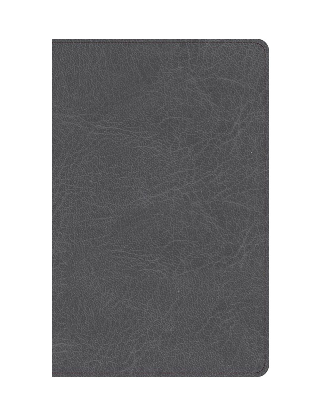 CSB Thinline Bible-Charcoal LeatherTouch