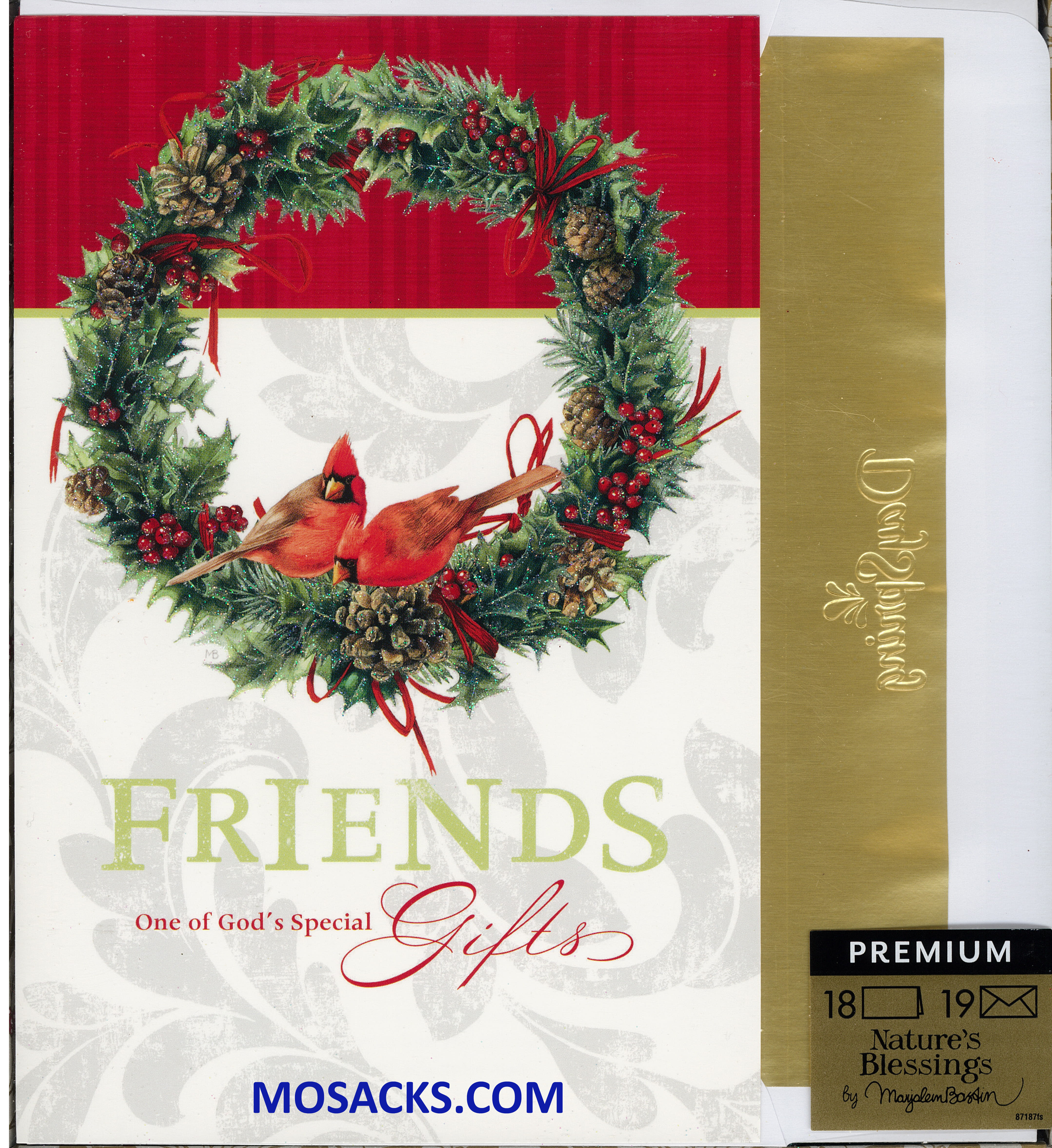 Cardinal Wreath Boxed Christmas Cards 217-87187