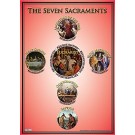 The Seven Sacraments 19" x 27" Laminated Catholic Poster