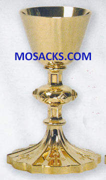 Chalice 24k Gold Plated 8-3/4"H, 4" dia Cup, 8 oz cap. 14-K970
