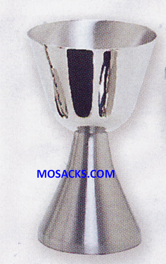 Chalice Stainless Steel 6"H. 3-3/4" dia. Cup 8 oz. cap. 14-K564