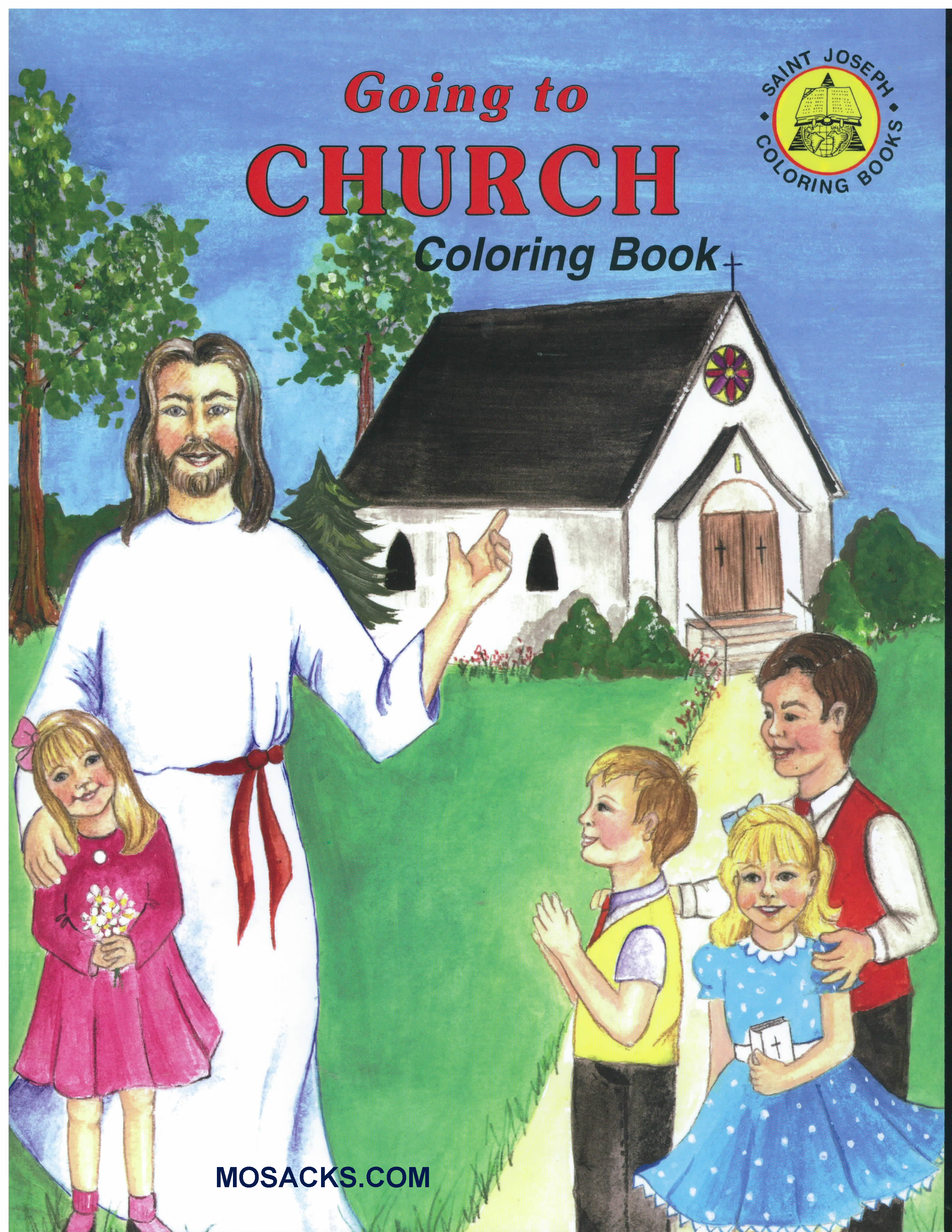 St Joseph 32 page Coloring Book Going To Church-694