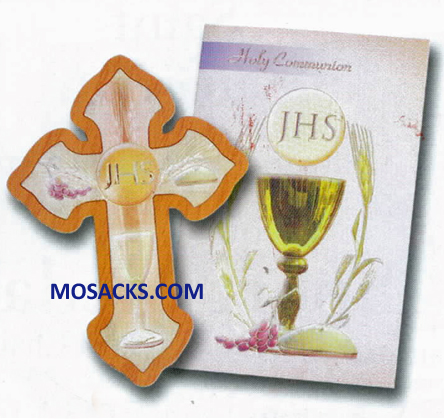 Communion 4-1/2" Eucharist Cross With Prayer Booklet 12-1341