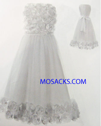 Communion Dress Rose Soutahce Empire Bodice Plus Sizes 12.5-20.5-204-H65103